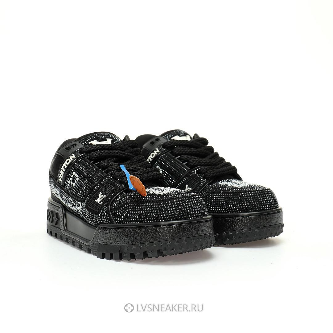 Louis Vuitton LV Trainer Maxi "Black Swarovksi Crystals" 1ACEOJ Sneakers