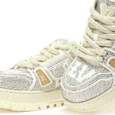 Louis Vuitton LV Trainer Maxi "White Swarovksi Crystals" 1ACEOJ-2 Sneakers