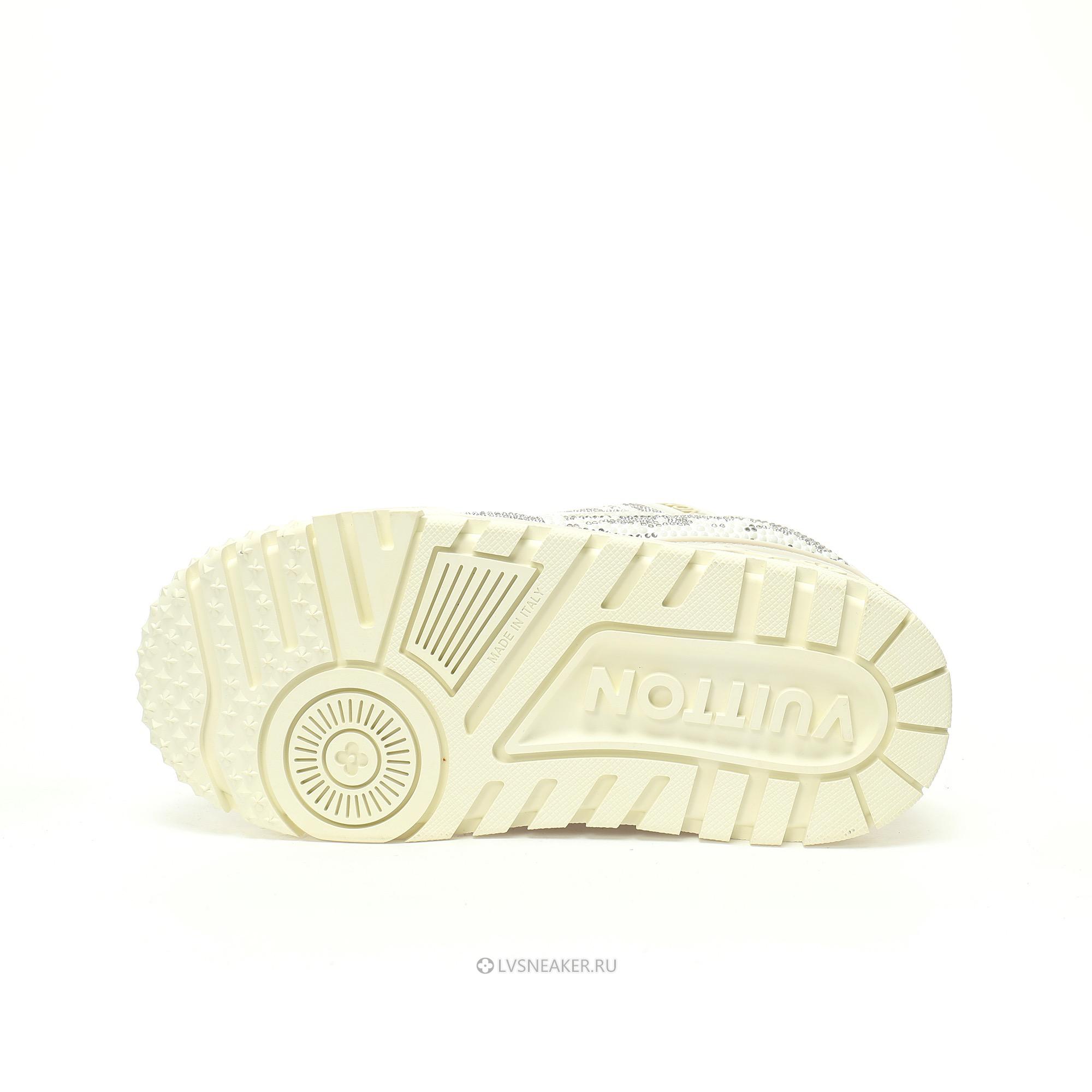 Louis Vuitton LV Trainer Maxi "White Swarovksi Crystals" 1ACEOJ-2 Sneakers