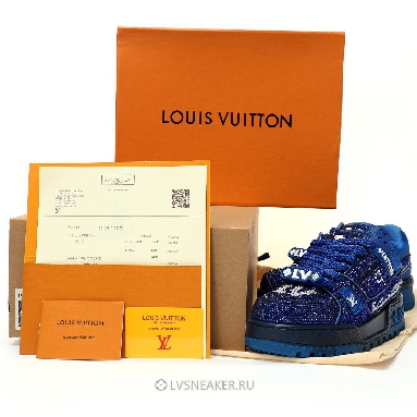 Louis Vuitton LV Trainer Maxi "Blue Swarovksi Crystals" 1ACEOJ-3 Sneakers