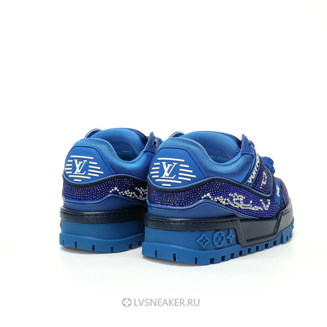 Louis Vuitton LV Trainer Maxi "Blue Swarovksi Crystals" 1ACEOJ-3 Sneakers