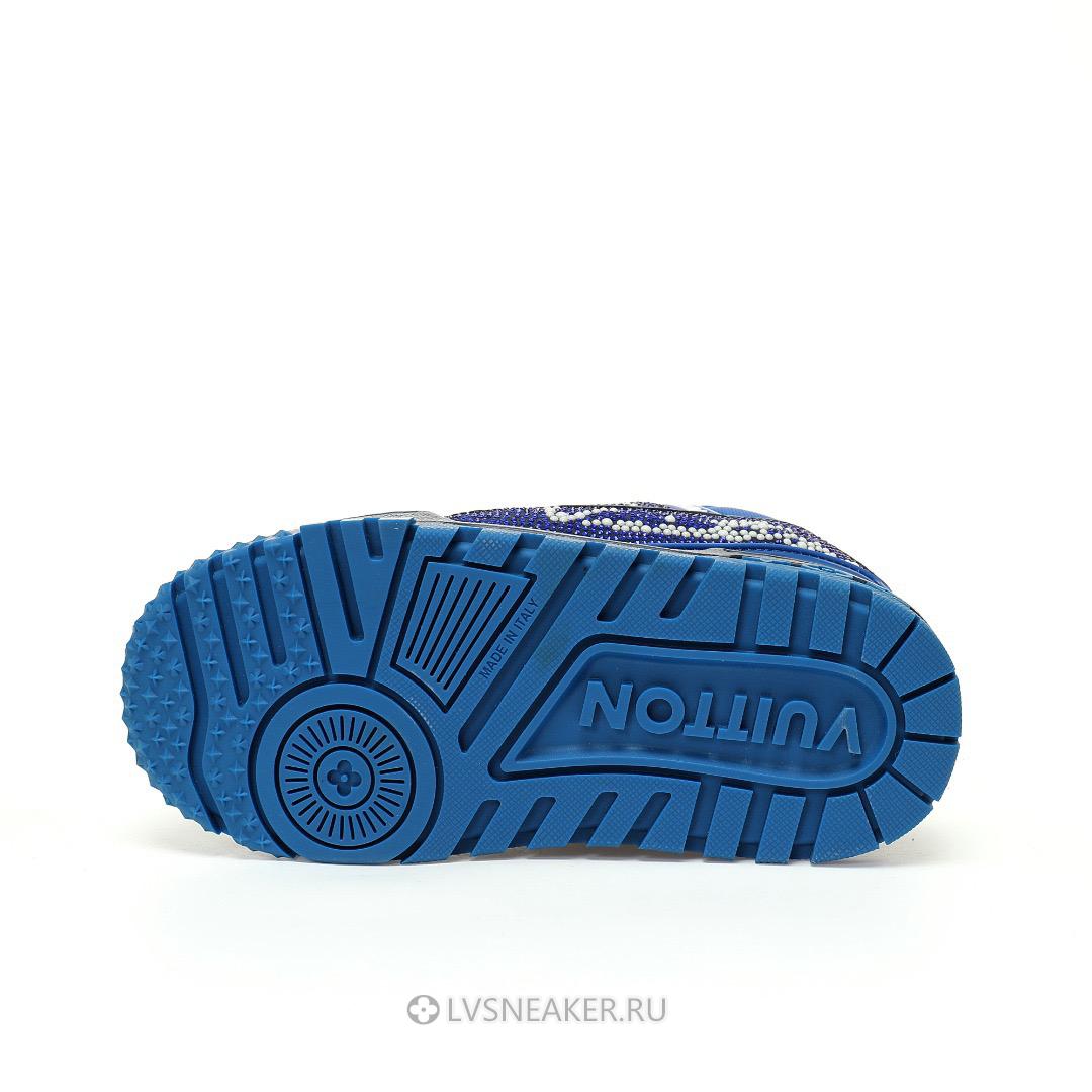 Louis Vuitton LV Trainer Maxi "Blue Swarovksi Crystals" 1ACEOJ-3 Sneakers