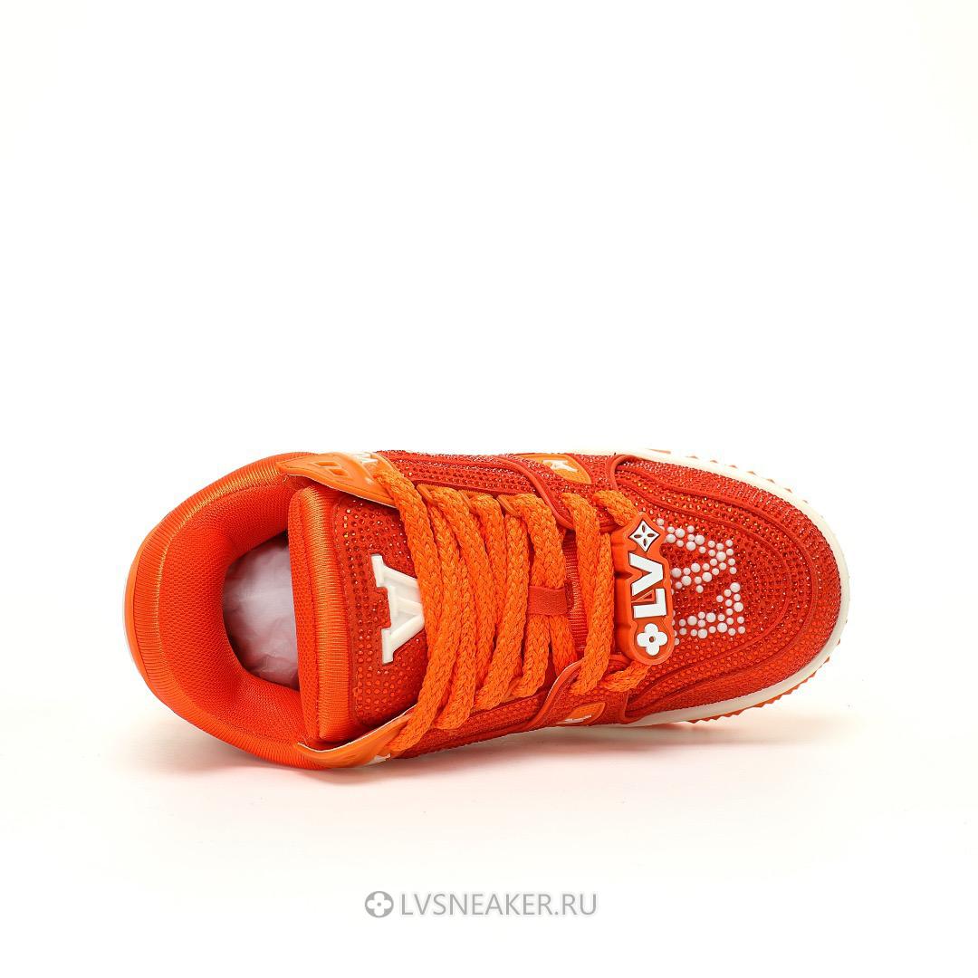 Louis Vuitton LV Trainer Maxi "Orange Swarovksi Crystals" 1ACEOJ-4 Sneakers