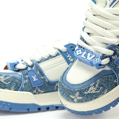 Louis Vuitton LV Trainer Maxi "Blue Denim Monogram" 1AGZC4 Sneakers