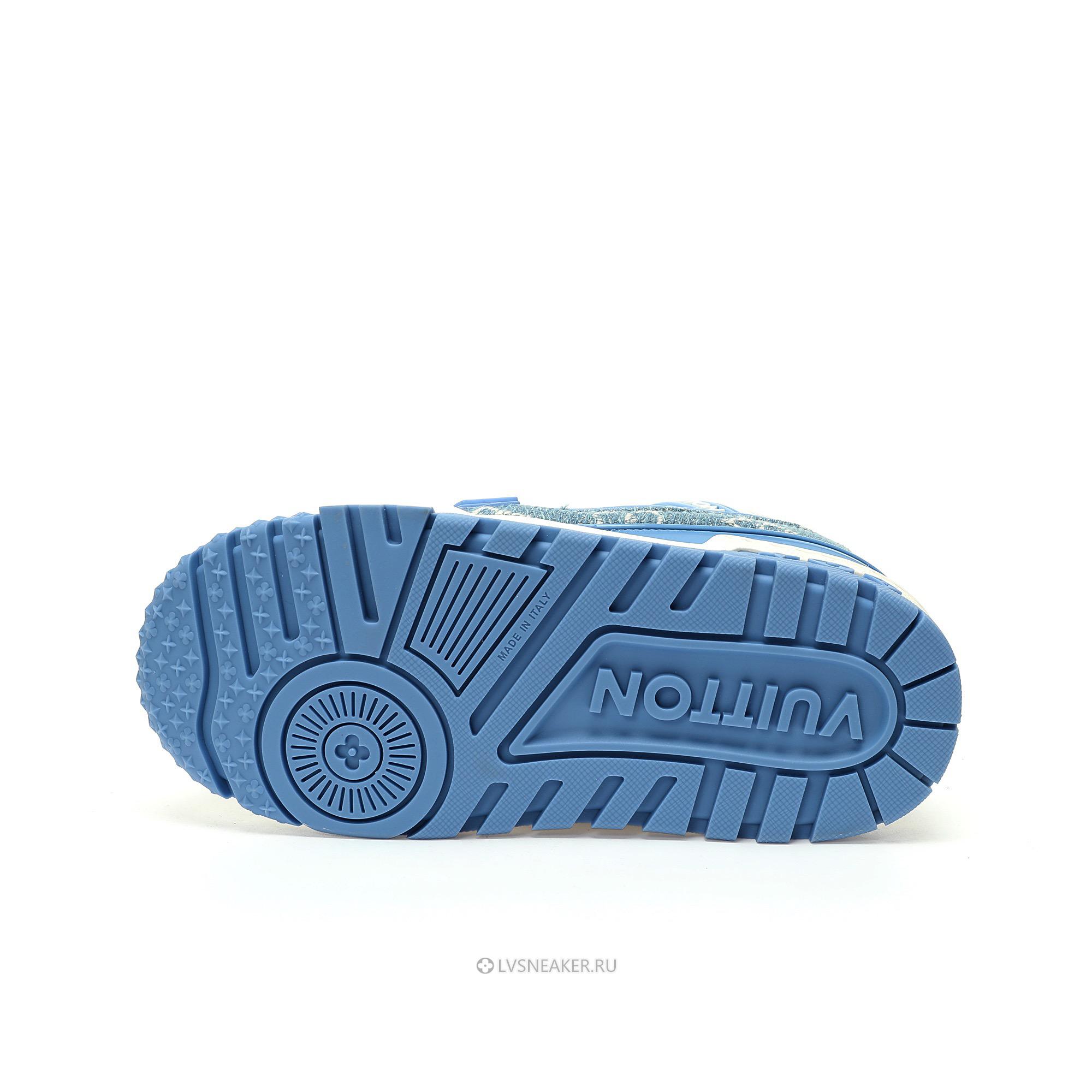 Louis Vuitton LV Trainer Maxi "Blue Denim Monogram" 1AGZC4 Sneakers