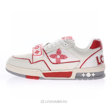 Louis Vuitton LV Trainers "White Red Mesh" 1A98VI Sneakers