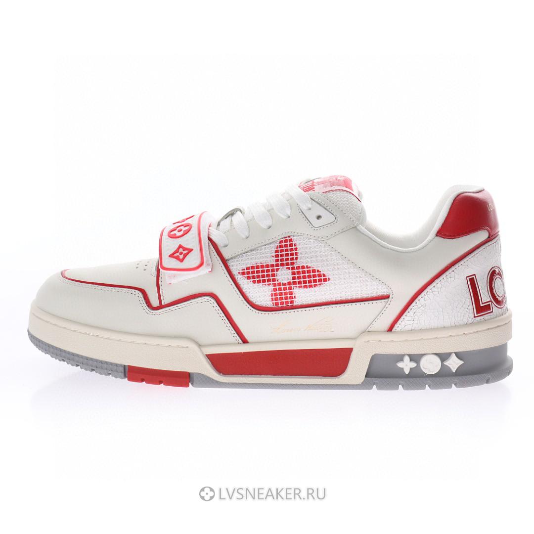 Louis Vuitton LV Trainers "White Red Mesh" 1A98VI Sneakers