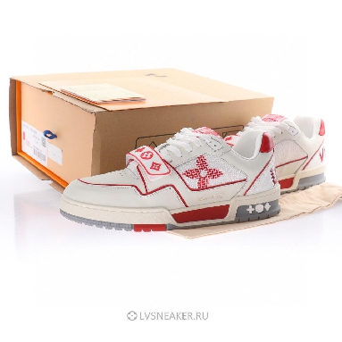 Louis Vuitton LV Trainers "White Red Mesh" 1A98VI Sneakers
