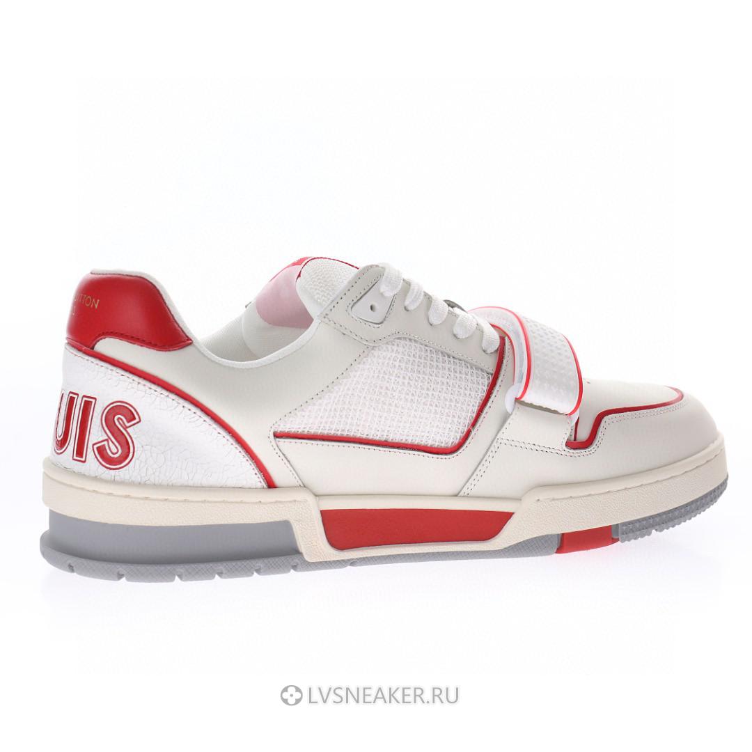 Louis Vuitton LV Trainers "White Red Mesh" 1A98VI Sneakers