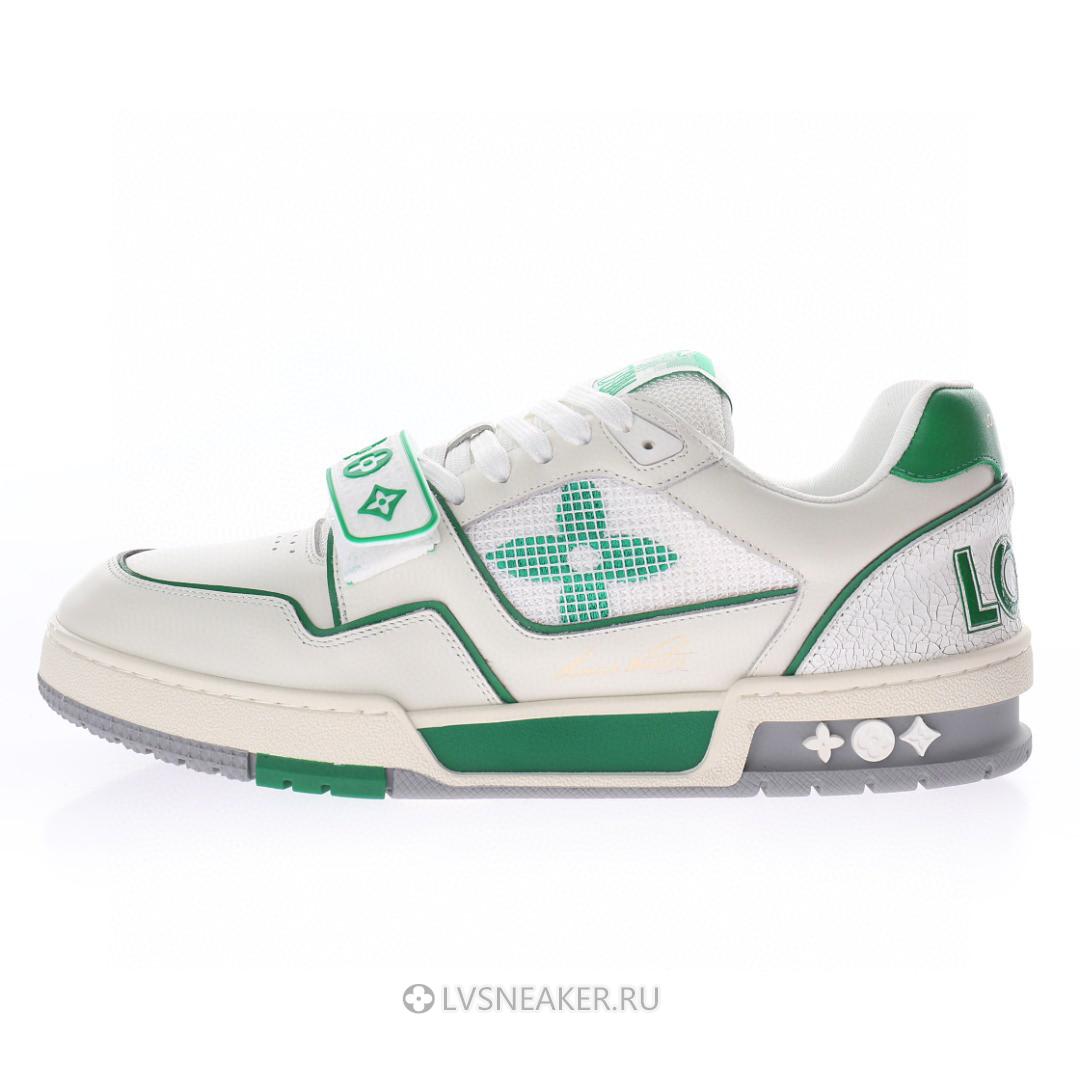 Louis Vuitton LV Trainers "White Green Mesh" 1A98V1 Sneakers
