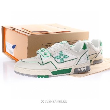 Louis Vuitton LV Trainers "White Green Mesh" 1A98V1 Sneakers