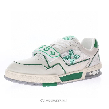 Louis Vuitton LV Trainers "White Green Mesh" 1A98V1 Sneakers