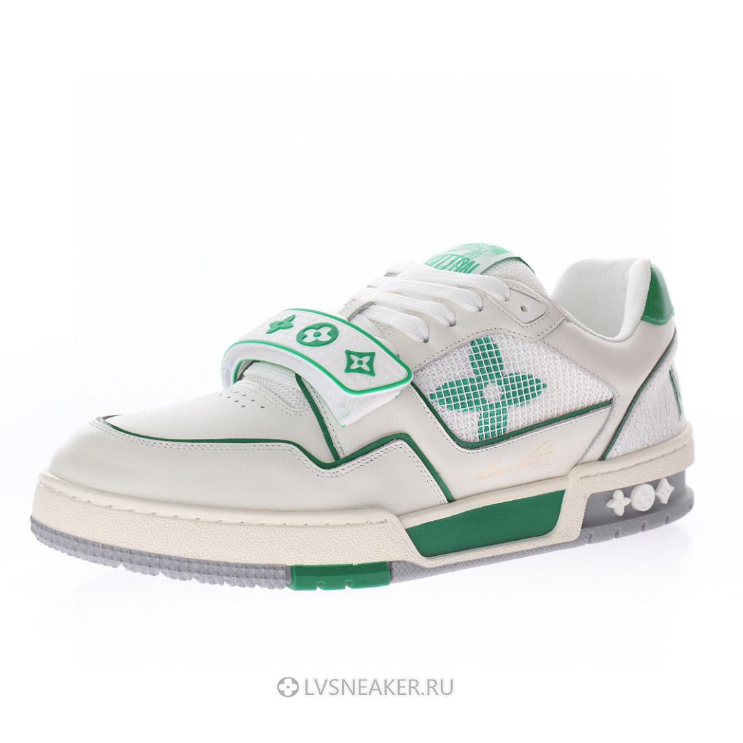 Louis Vuitton LV Trainers "White Green Mesh" 1A98V1 Sneakers
