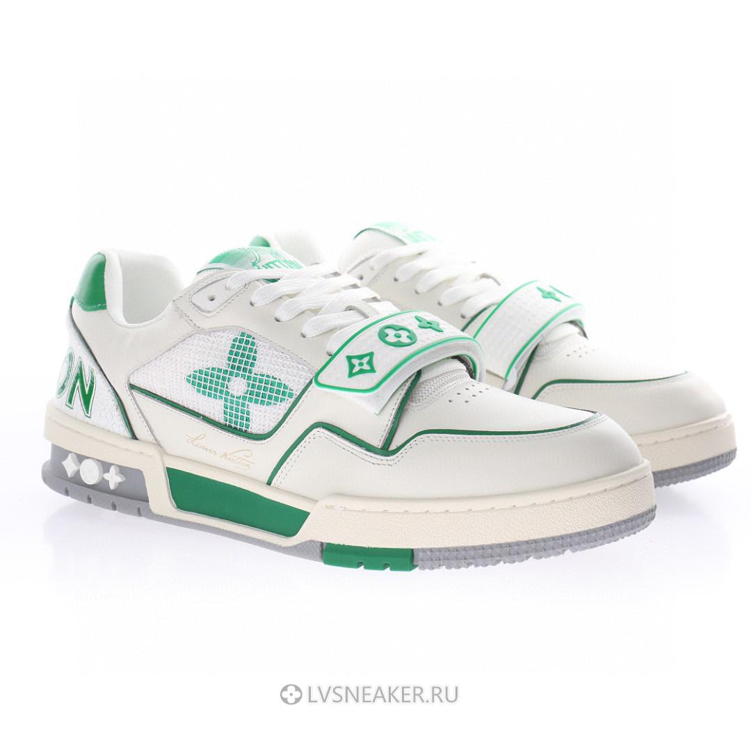 Louis Vuitton LV Trainers "White Green Mesh" 1A98V1 Sneakers