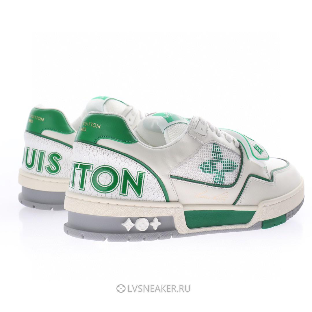 Louis Vuitton LV Trainers "White Green Mesh" 1A98V1 Sneakers