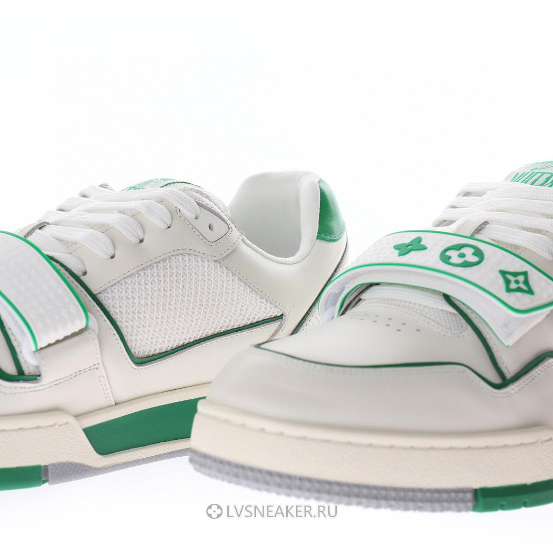Louis Vuitton LV Trainers "White Green Mesh" 1A98V1 Sneakers