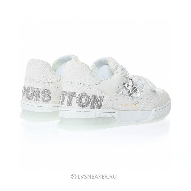 Louis Vuitton LV Trainers "White Monogram Denim" 1A9G50-2 Sneakers