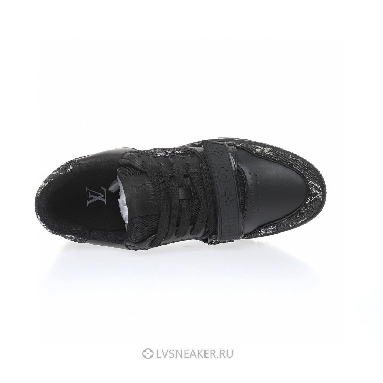Louis Vuitton LV Trainers "Black Grey Monogram Denim" 1AC4ZB-2 Sneakers