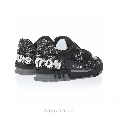 Louis Vuitton LV Trainers "Black Grey Monogram Denim" 1AC4ZB-2 Sneakers