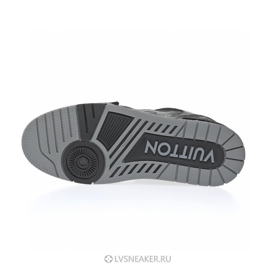Louis Vuitton LV Trainers "Black Grey Monogram Denim" 1AC4ZB-2 Sneakers