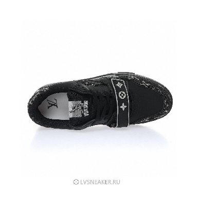 Louis Vuitton LV Trainers "Black White Monogram Denim" 1AC4ZB-3 Sneakers