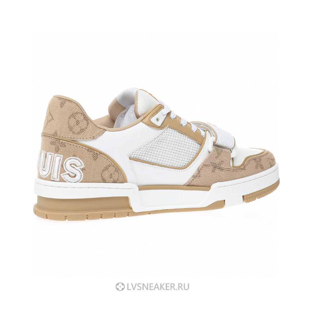 Louis Vuitton LV Trainers "White Beige Velcro" 1A9ZC2 Sneakers