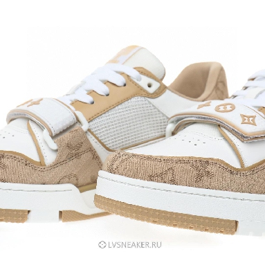 Louis Vuitton LV Trainers "White Beige Velcro" 1A9ZC2 Sneakers