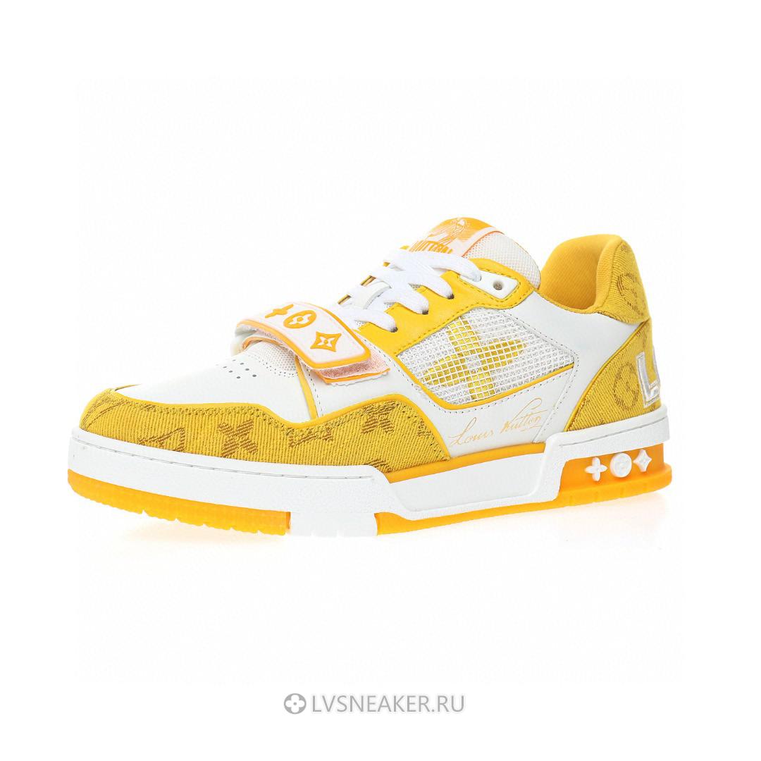 Louis Vuitton LV Trainers "Yellow Monogram Demin" 1A9ZBI Sneakers