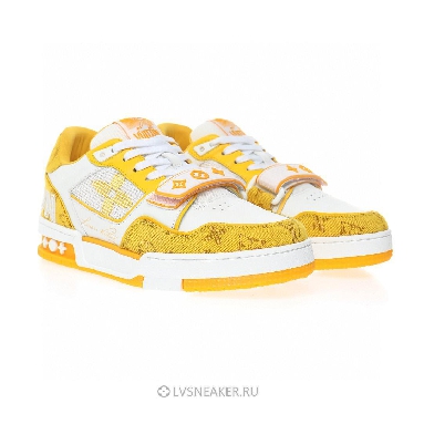 Louis Vuitton LV Trainers "Yellow Monogram Demin" 1A9ZBI Sneakers