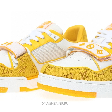 Louis Vuitton LV Trainers "Yellow Monogram Demin" 1A9ZBI Sneakers