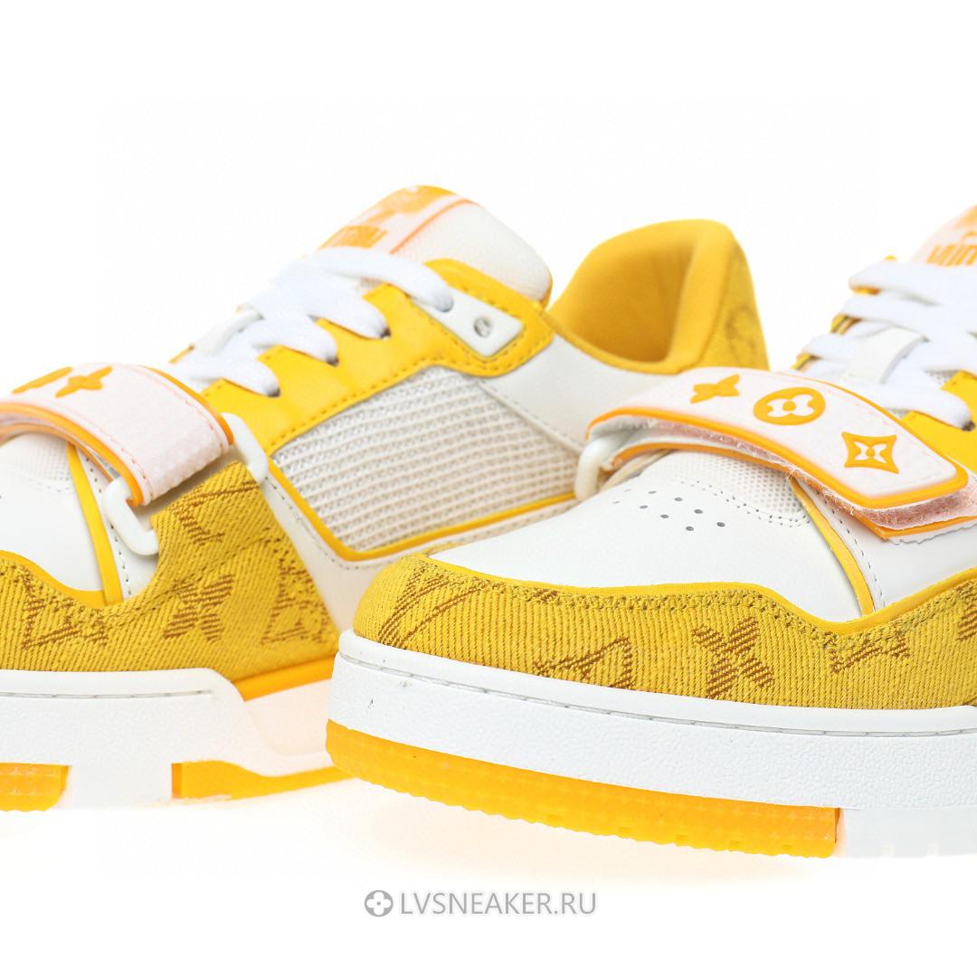 Louis Vuitton LV Trainers "Yellow Monogram Demin" 1A9ZBI Sneakers