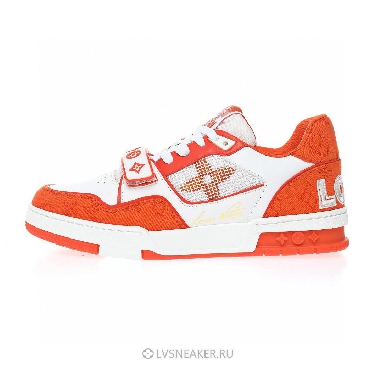 Louis Vuitton LV Trainers "Orange Monogram Demin" 1A9ZD6 Sneakers