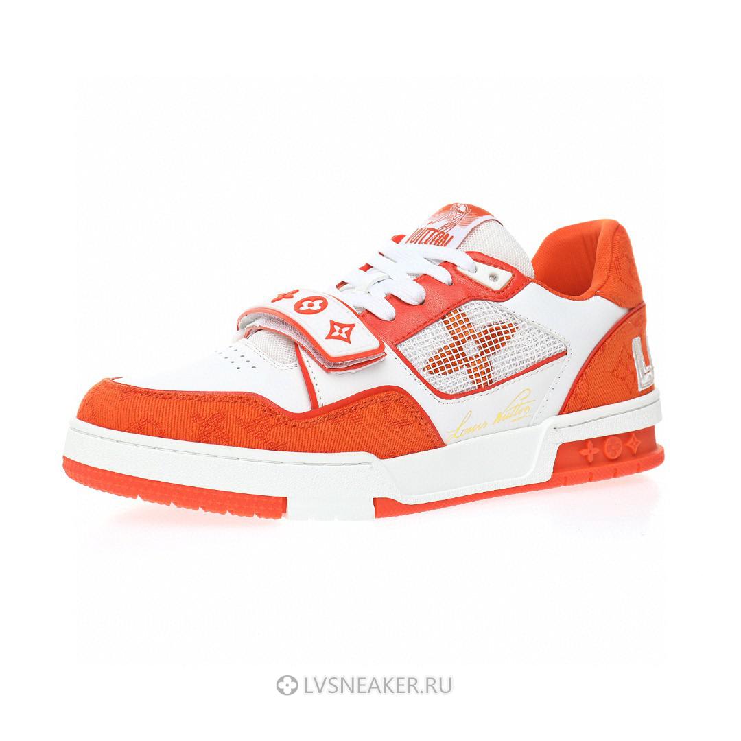 Louis Vuitton LV Trainers "Orange Monogram Demin" 1A9ZD6 Sneakers