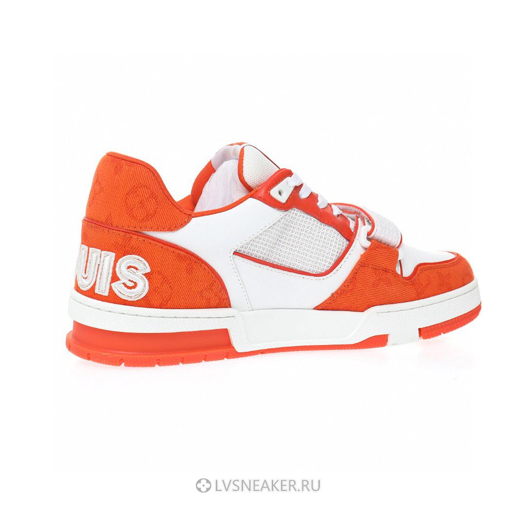 Louis Vuitton LV Trainers "Orange Monogram Demin" 1A9ZD6 Sneakers