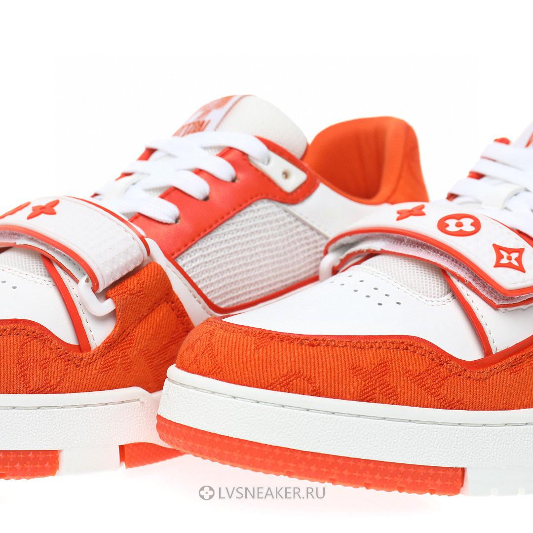 Louis Vuitton LV Trainers "Orange Monogram Demin" 1A9ZD6 Sneakers