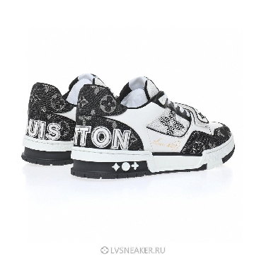 Louis Vuitton LV Trainers "Black White Velcro Strap Monogram Demin" 1A9ZB0 Sneakers