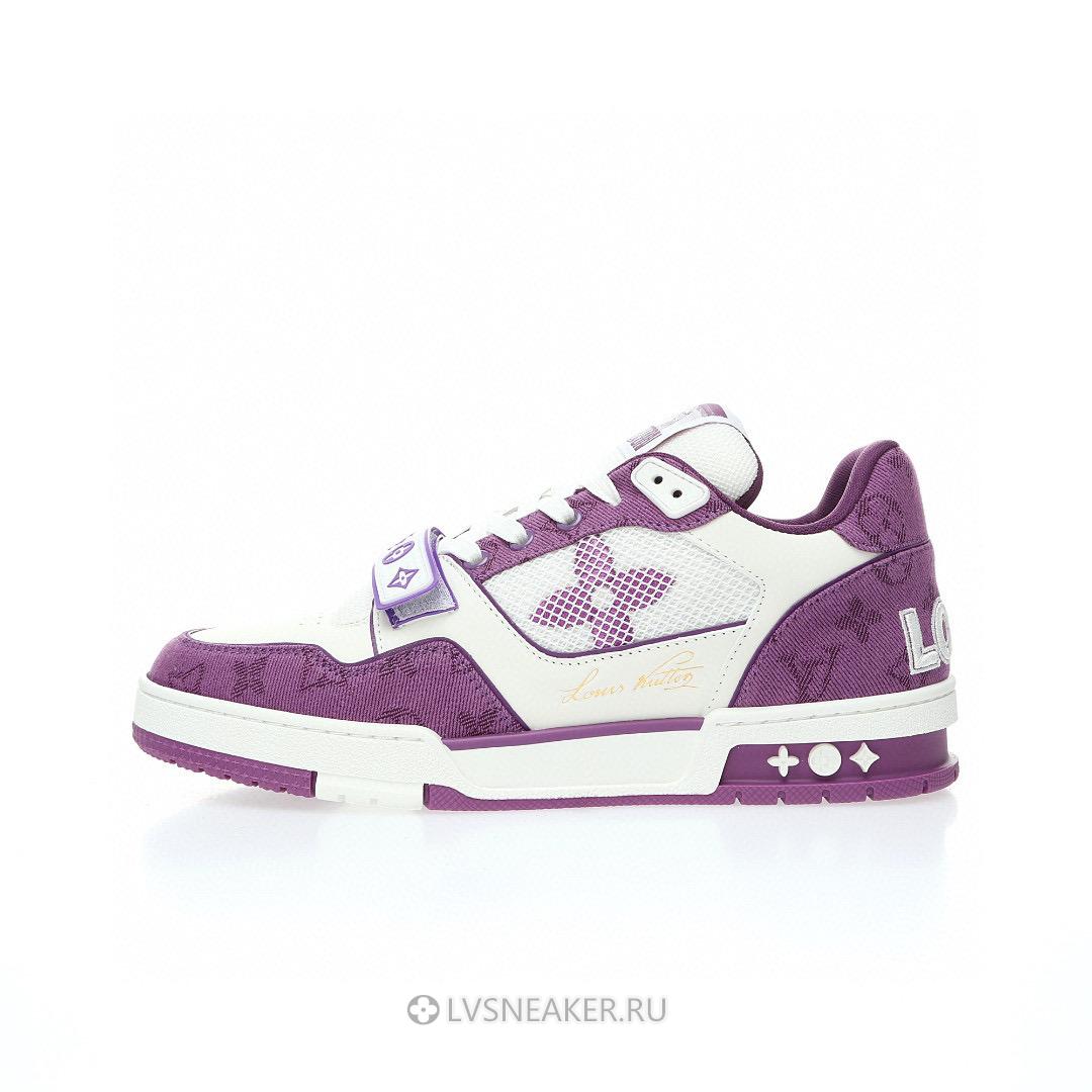 Louis Vuitton LV Trainers "White Violet" 1ABLYL Sneakers