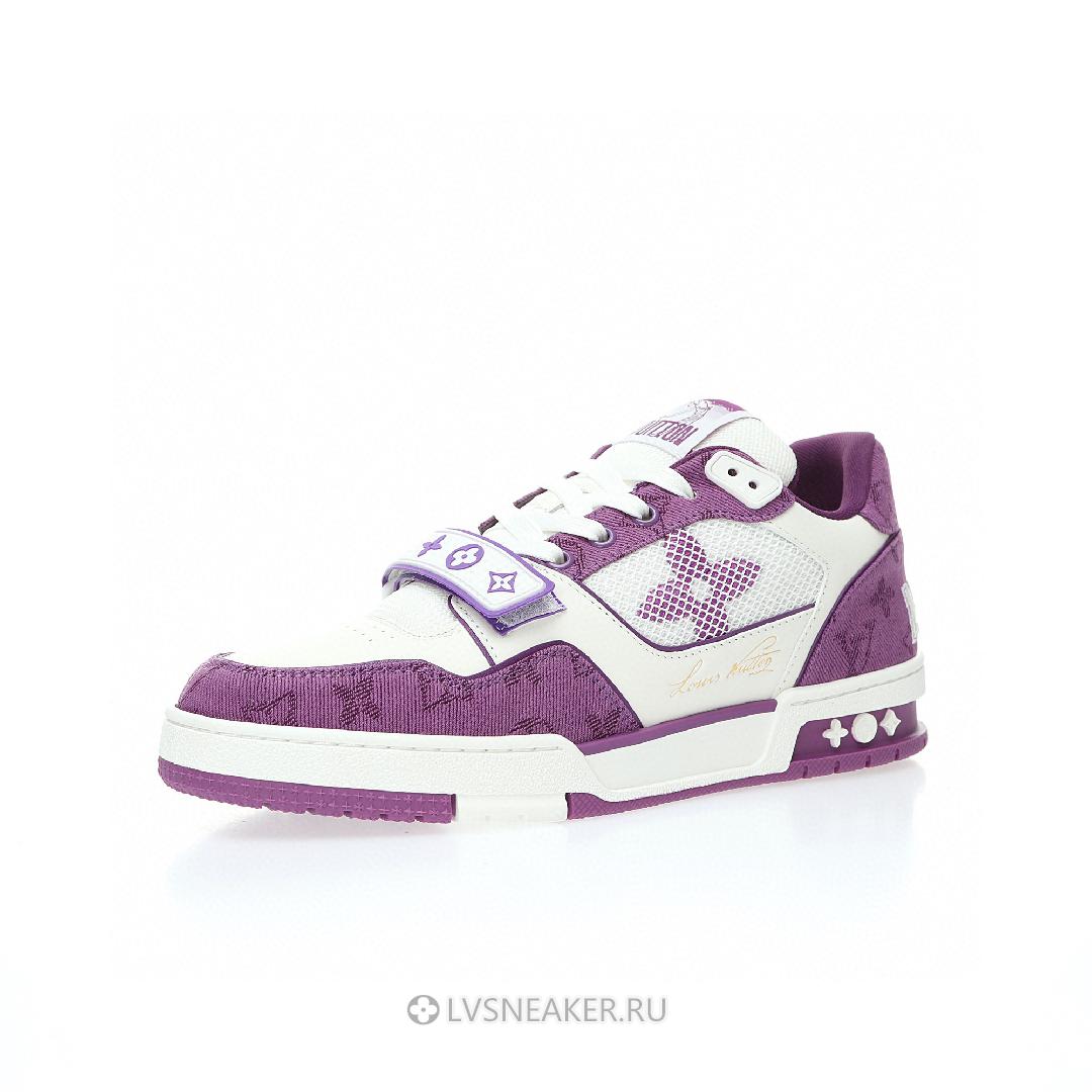 Louis Vuitton LV Trainers "White Violet" 1ABLYL Sneakers