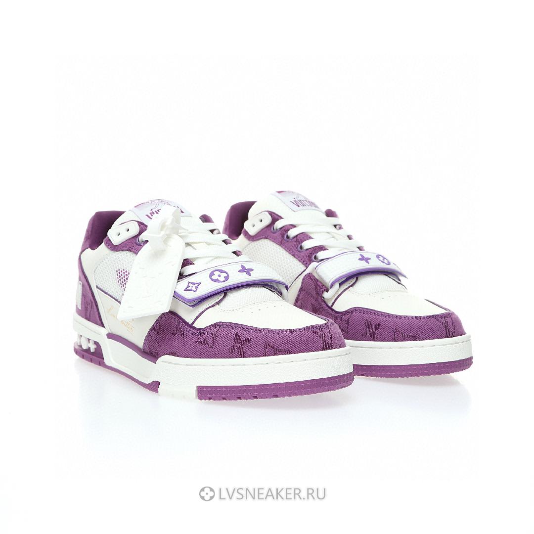 Louis Vuitton LV Trainers "White Violet" 1ABLYL Sneakers