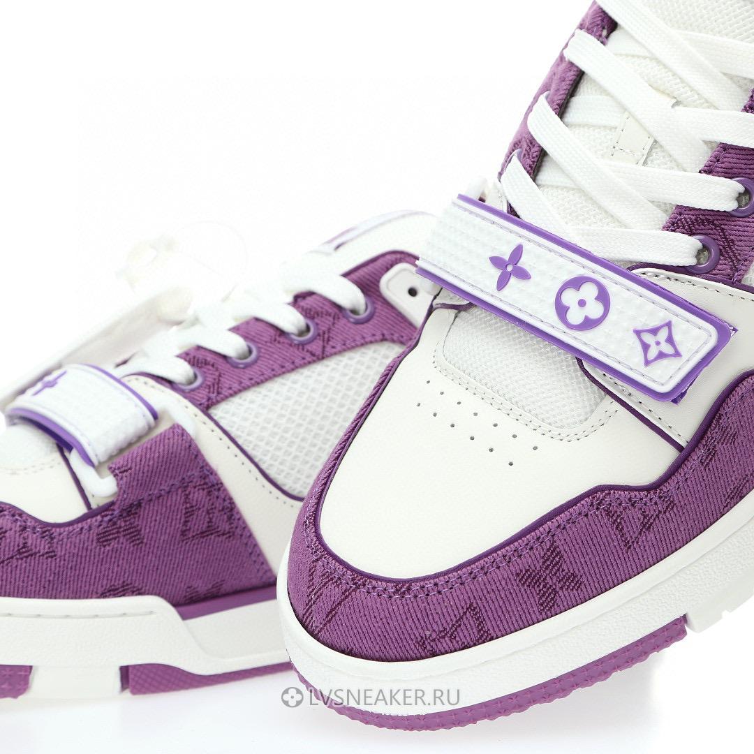 Louis Vuitton LV Trainers "White Violet" 1ABLYL Sneakers
