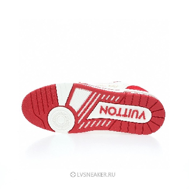 Louis Vuitton LV Trainers "White Red Monogram Denim" 1ABLXI Sneakers