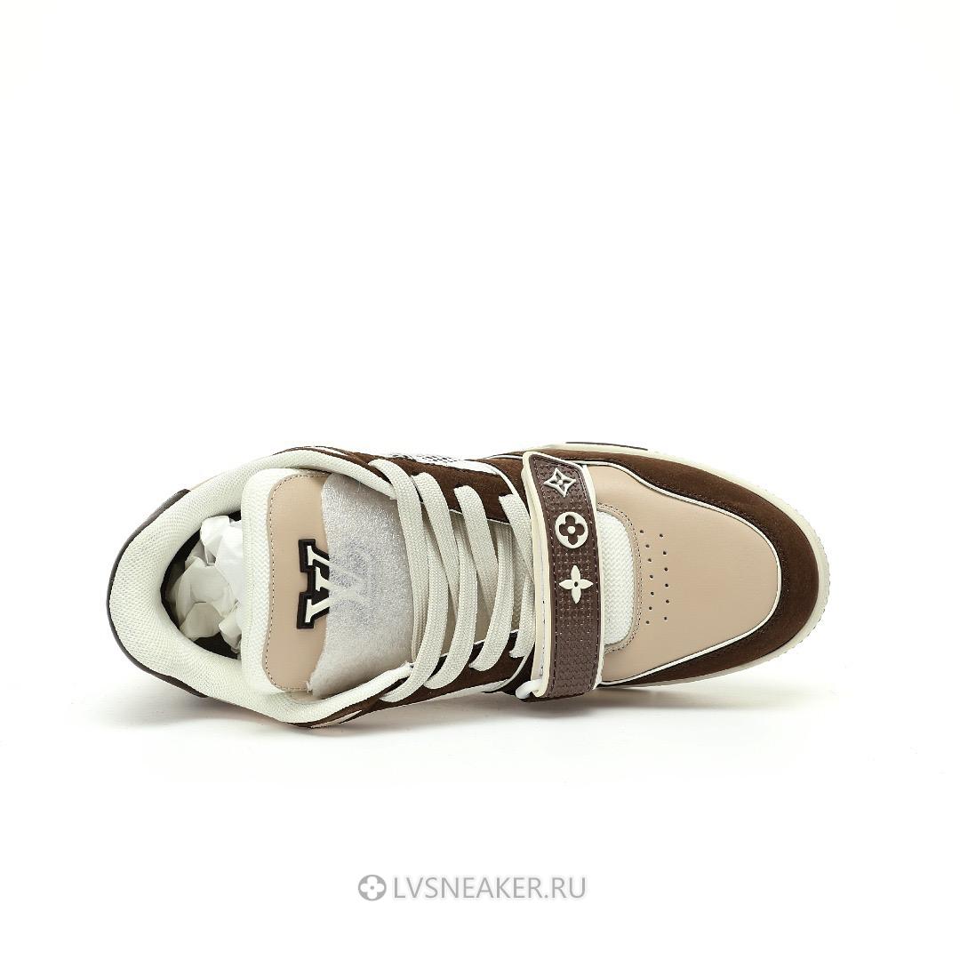 Louis Vuitton LV Trainers "Brown Beige White" 1AC51J Sneakers