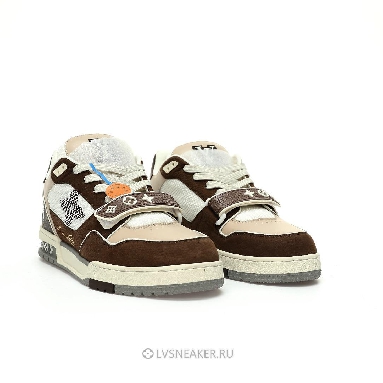 Louis Vuitton LV Trainers "Brown Beige White" 1AC51J Sneakers