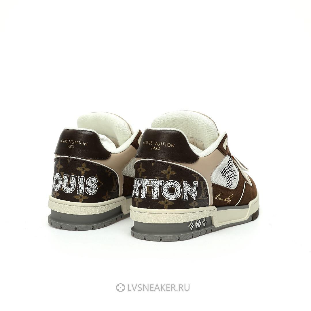 Louis Vuitton LV Trainers "Brown Beige White" 1AC51J Sneakers