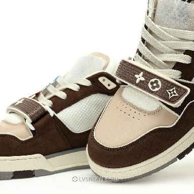Louis Vuitton LV Trainers "Brown Beige White" 1AC51J Sneakers