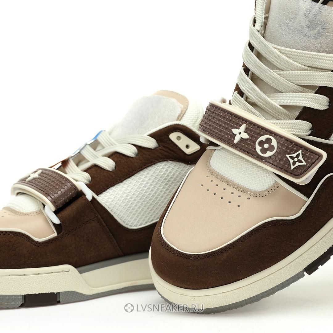 Louis Vuitton LV Trainers "Brown Beige White" 1AC51J Sneakers