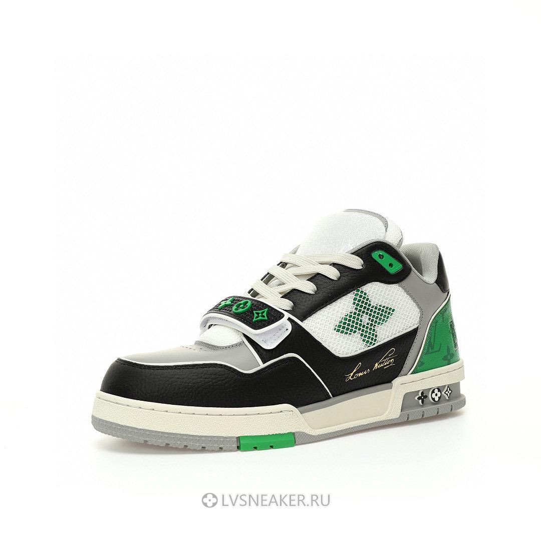 Louis Vuitton LV Trainers "Black Green Grey" 1AC50F Sneakers