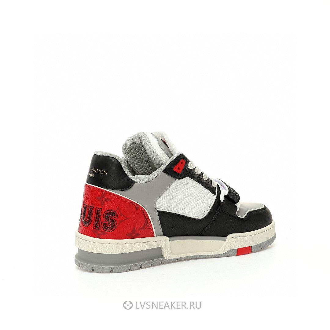 Louis Vuitton LV Trainers "Black Grey Red" 1AC4ZU Sneakers