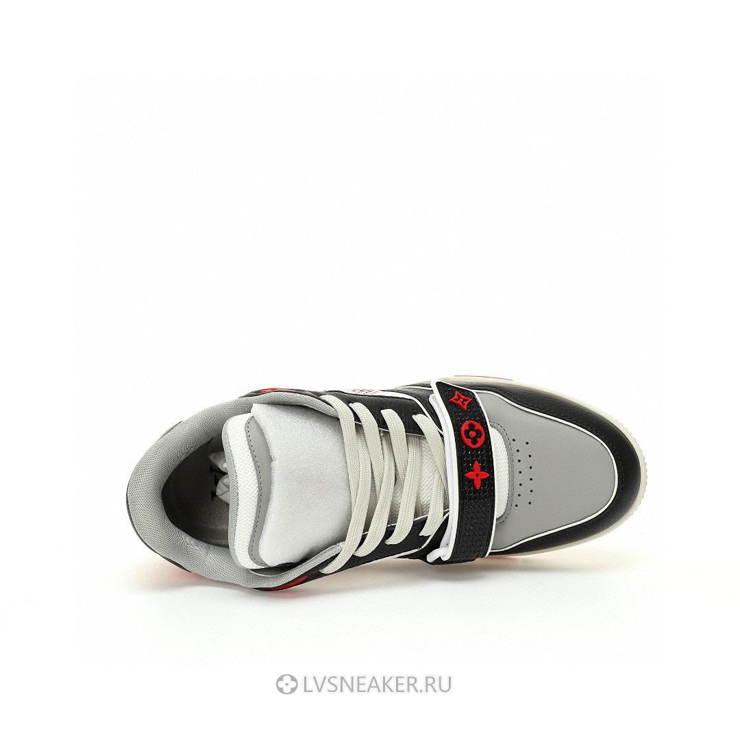 Louis Vuitton LV Trainers "Black Grey Red" 1AC4ZU Sneakers
