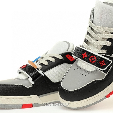 Louis Vuitton LV Trainers "Black Grey Red" 1AC4ZU Sneakers